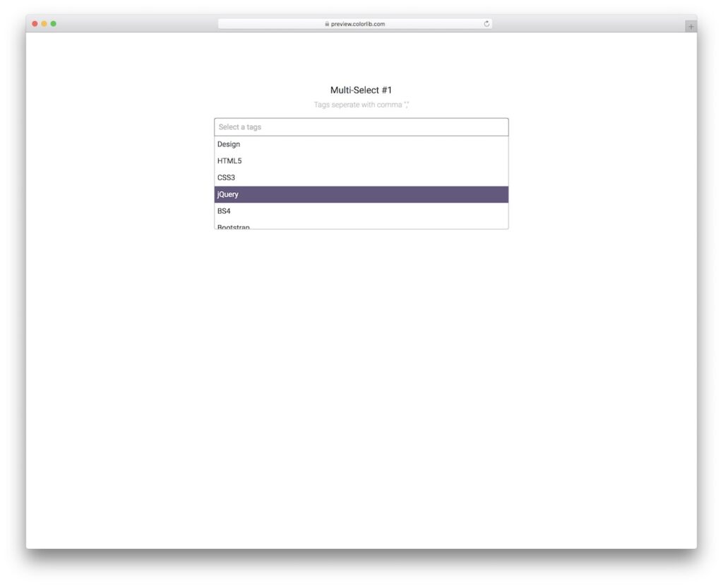 Multiselect V11 - Free Multiselect Dropdown Snippet 2026 - Colorlib