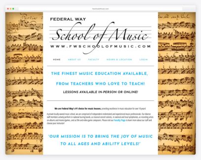 Music school website examples