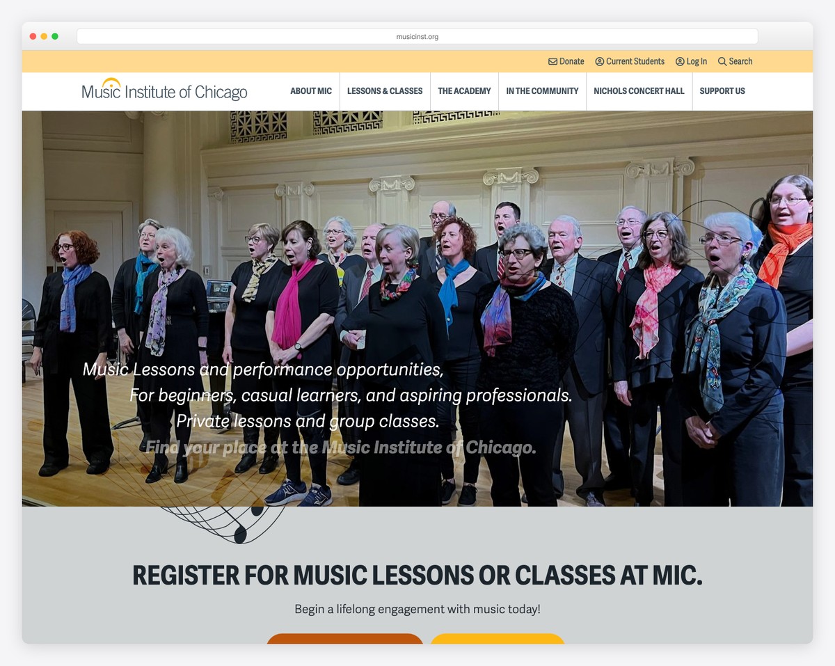 music institute of chicago website example