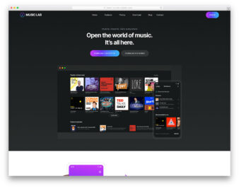 Musiclab website template