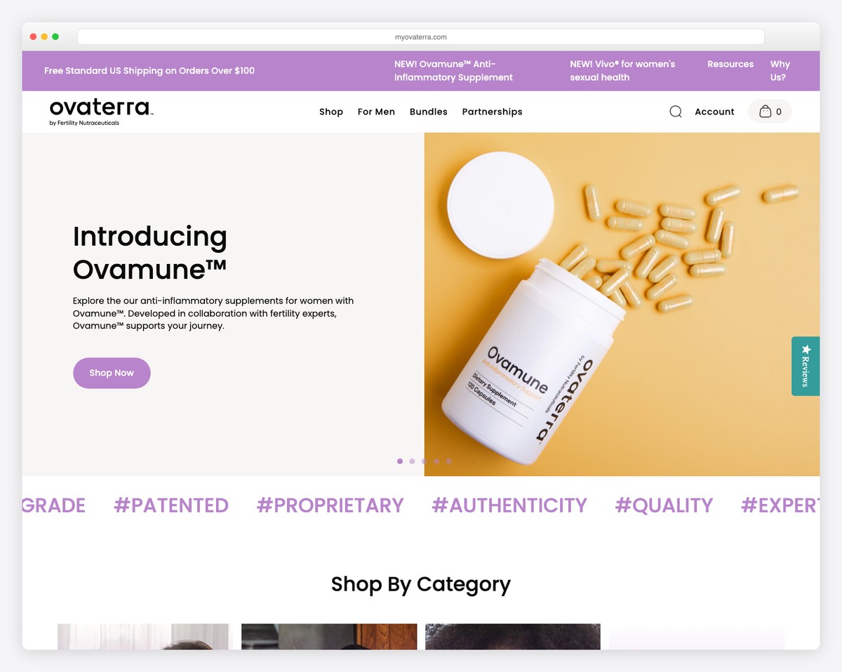ovaterra website example