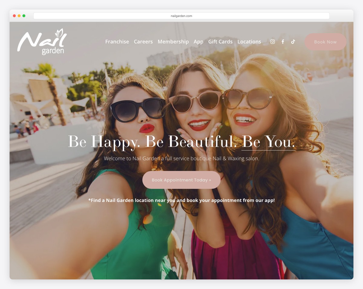 nail garden website example