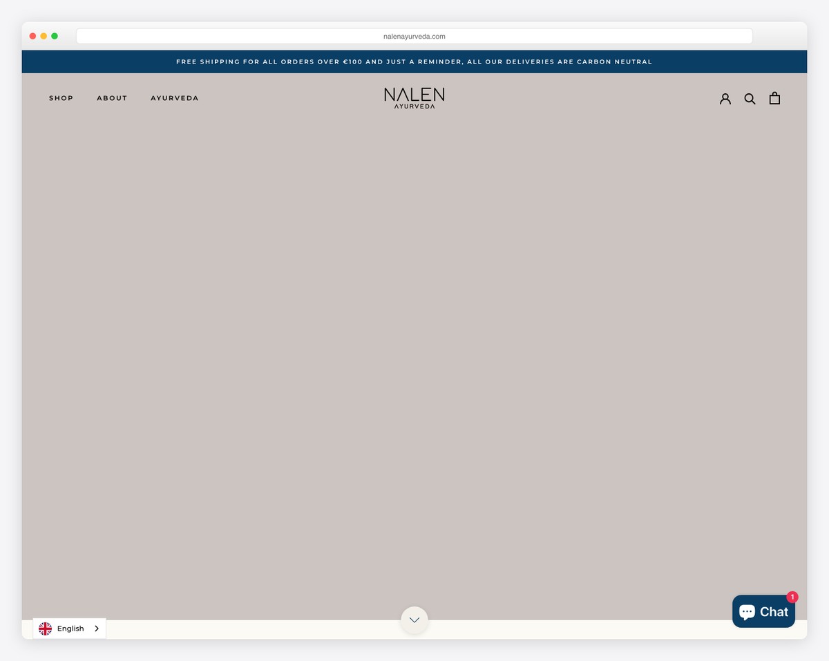nalen ayurveda small business website