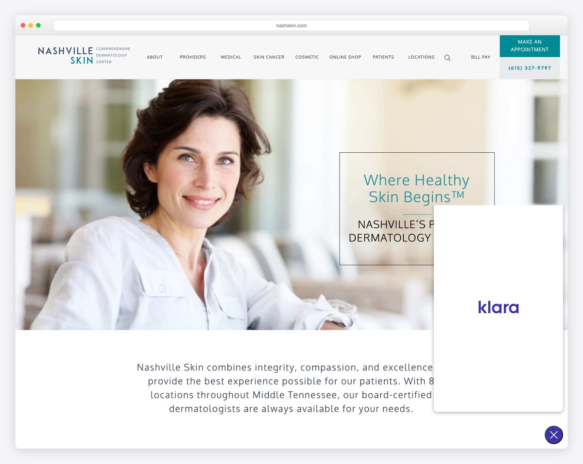 nashville skin website example