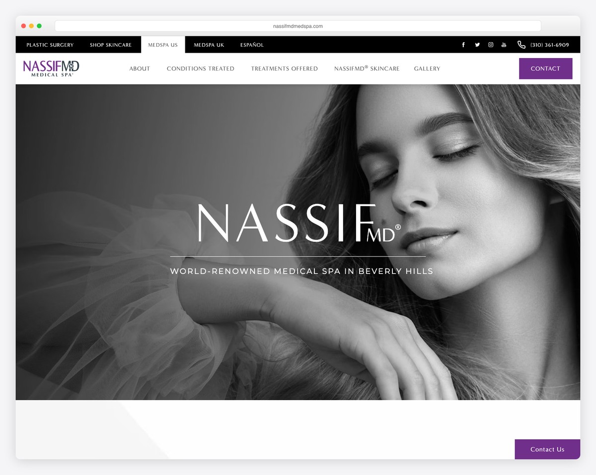 nassifmd medical spa website