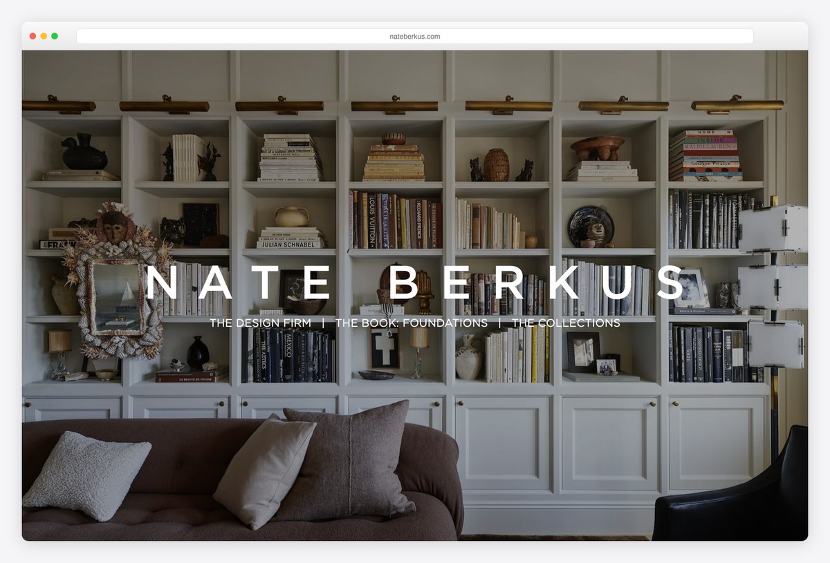 Nate Berkus interior design portfolio website