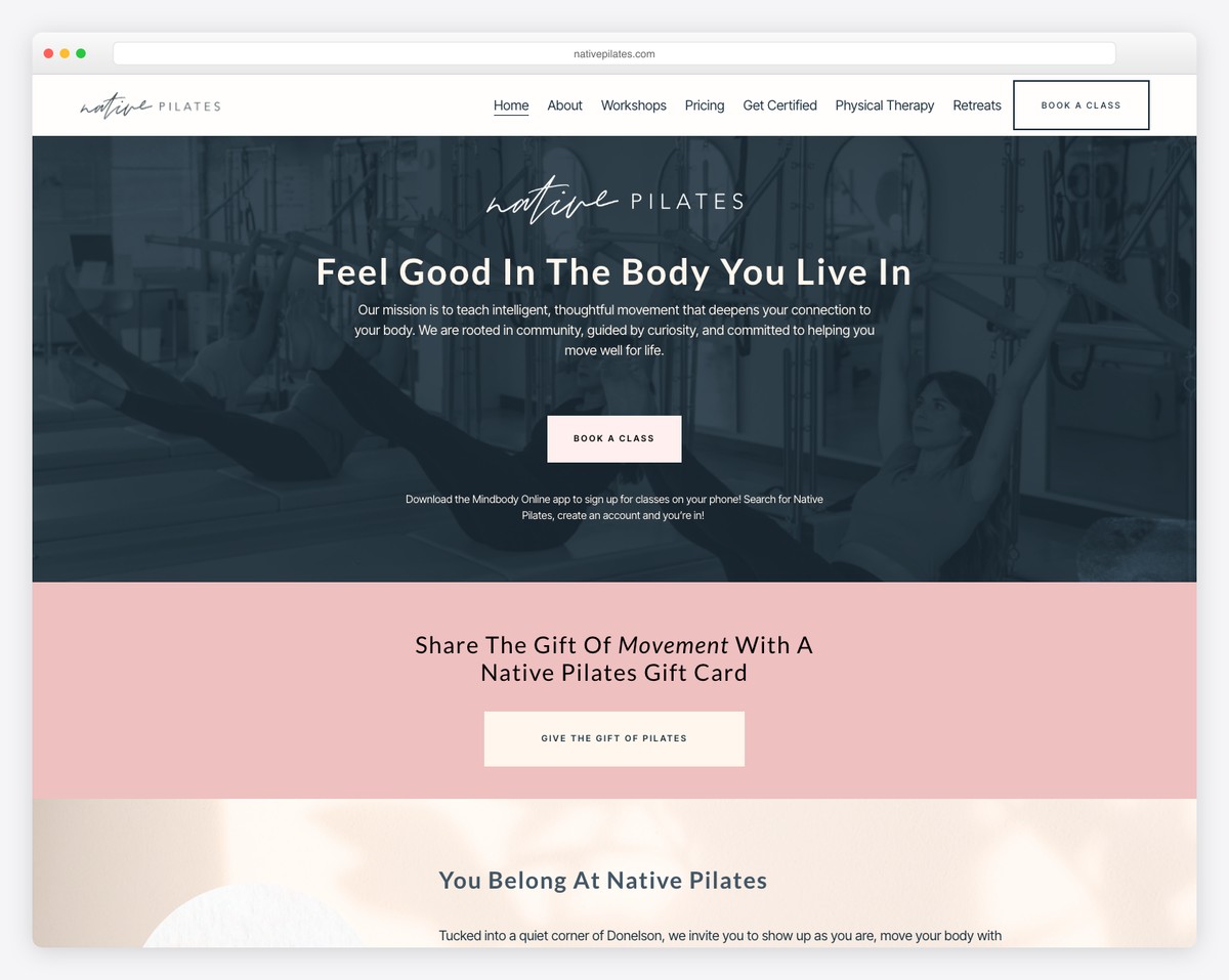 native pilates nashville website