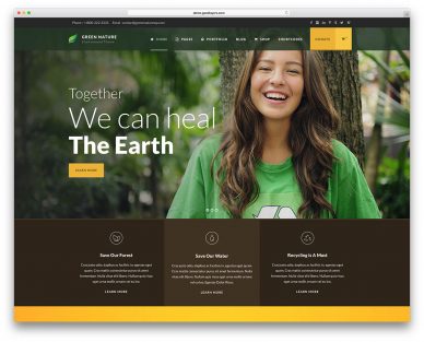 17 Premium Nature WordPress Themes 2022 -