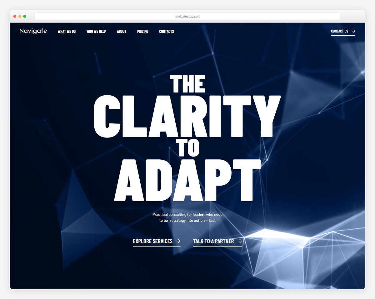 navigate consulting website