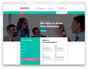 Negotiate website template