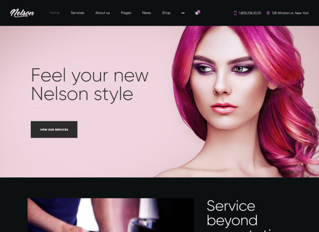 Nelson - Barbershop Hairdresser, Tattoo & Beauty Salon WordPress Theme