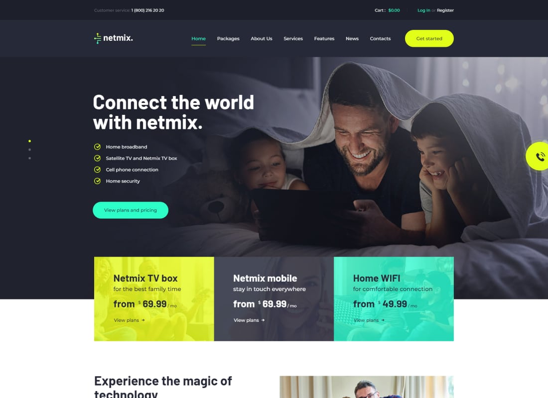 Netmix | Broadband & Telecom Internet Provider WordPress Theme
