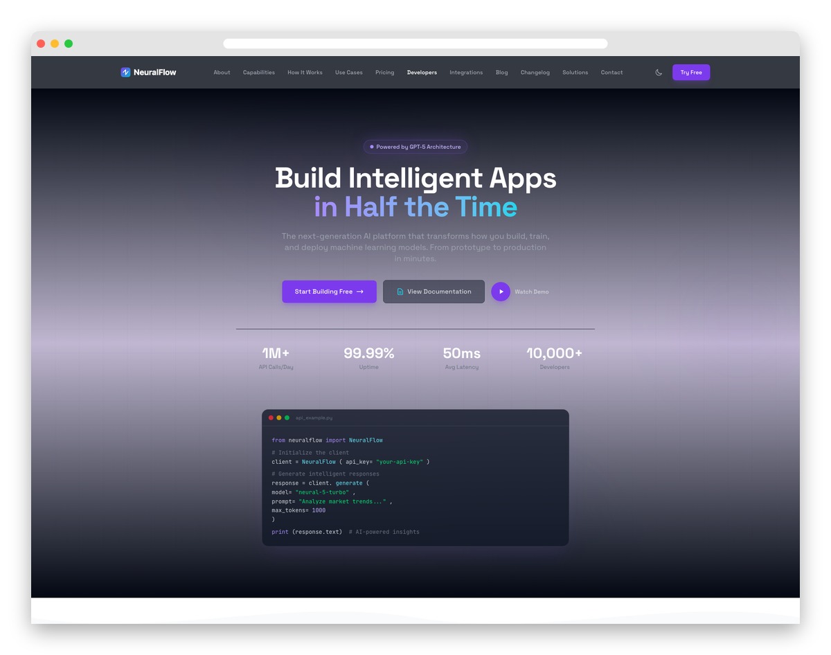 NeuralFlow - Astro and Tailwind CSS Template
