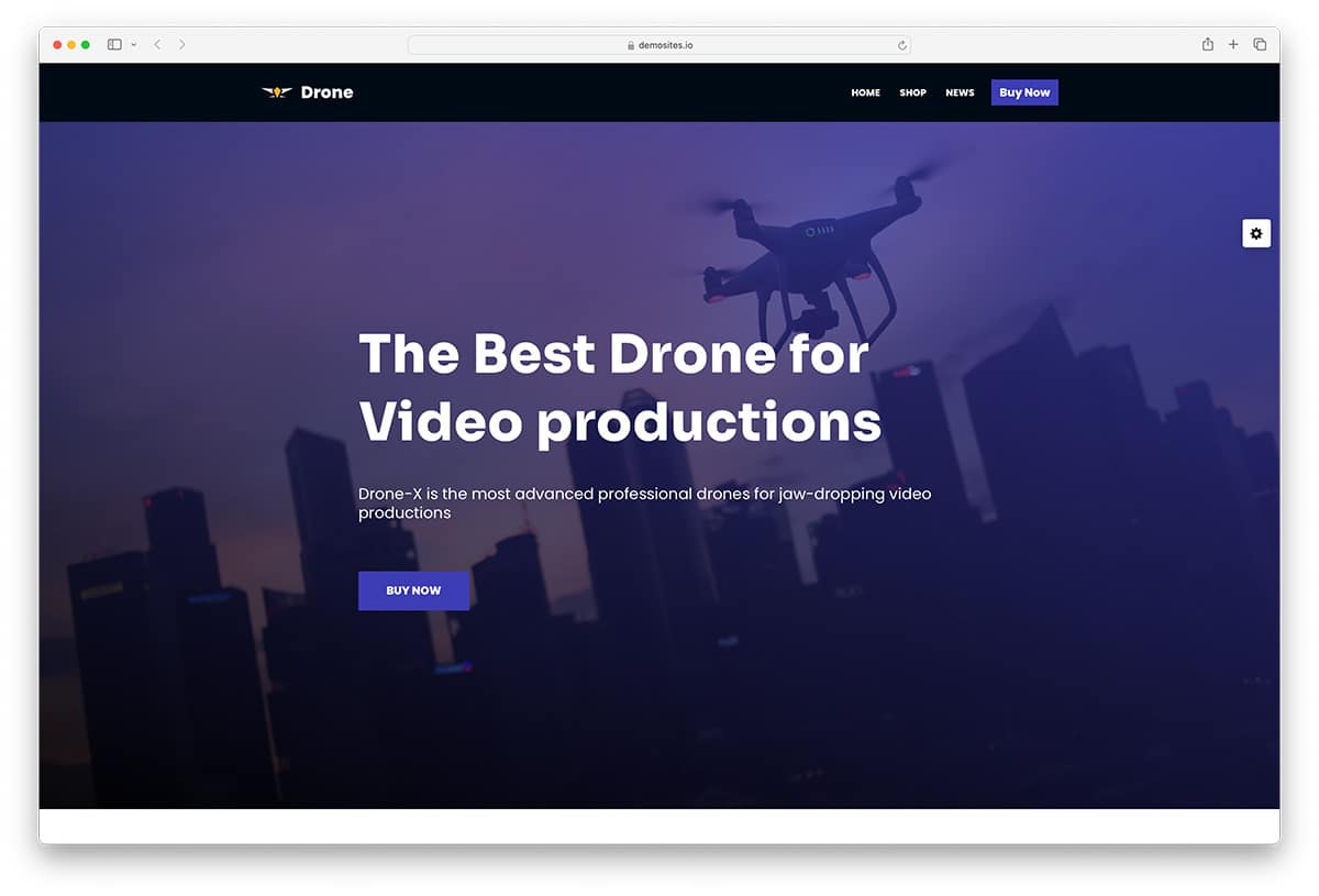 Neve - free drone video WordPress theme