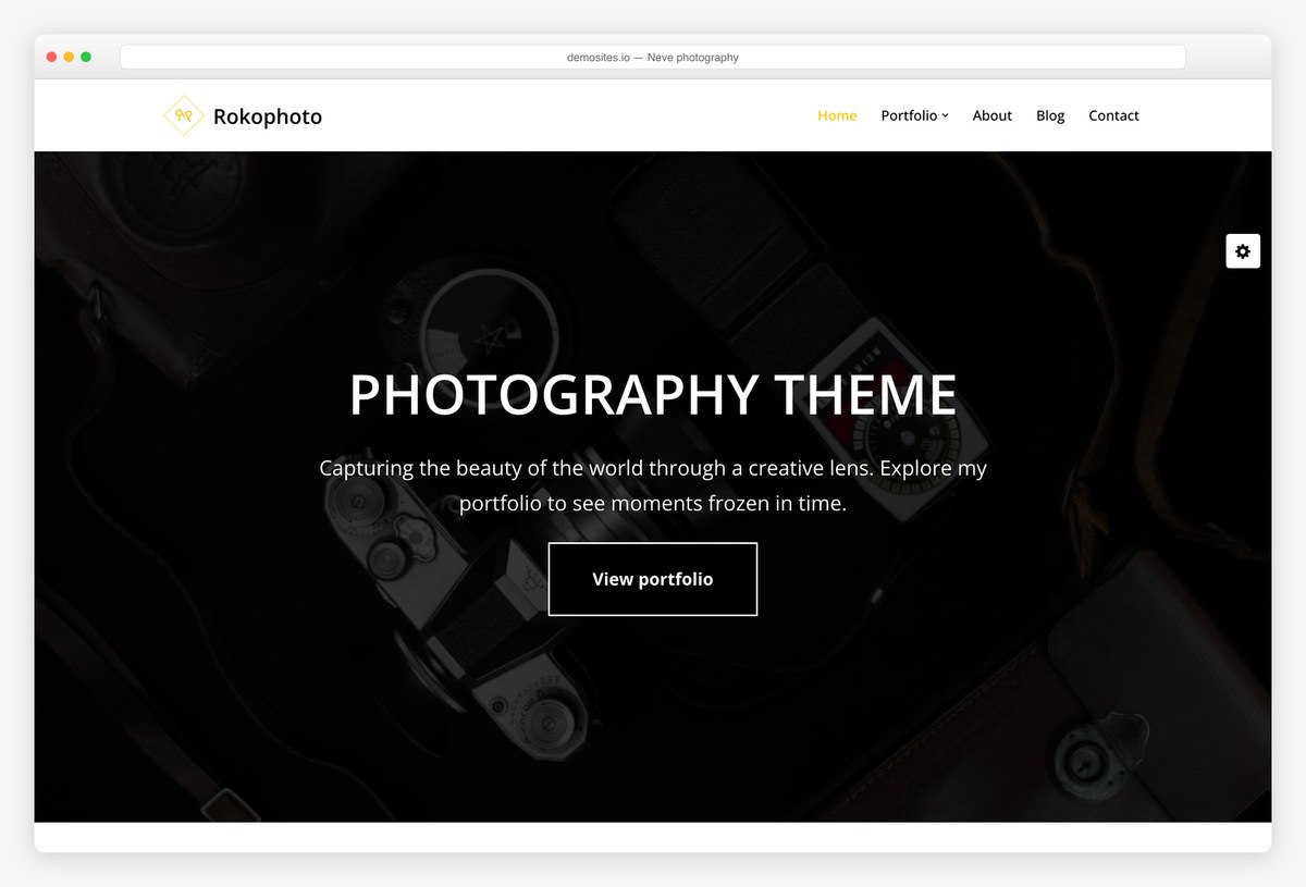 Neve free photography starter site