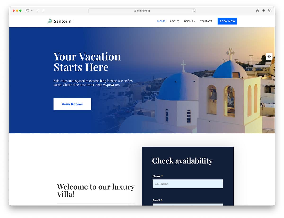 Neve - free vacation rental WordPress theme