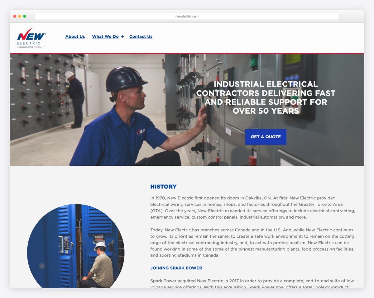 New Electric website