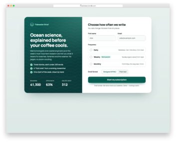 Newsletter Form V08 free HTML and CSS snippet by Colorlib