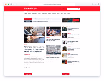 Newspaper website template