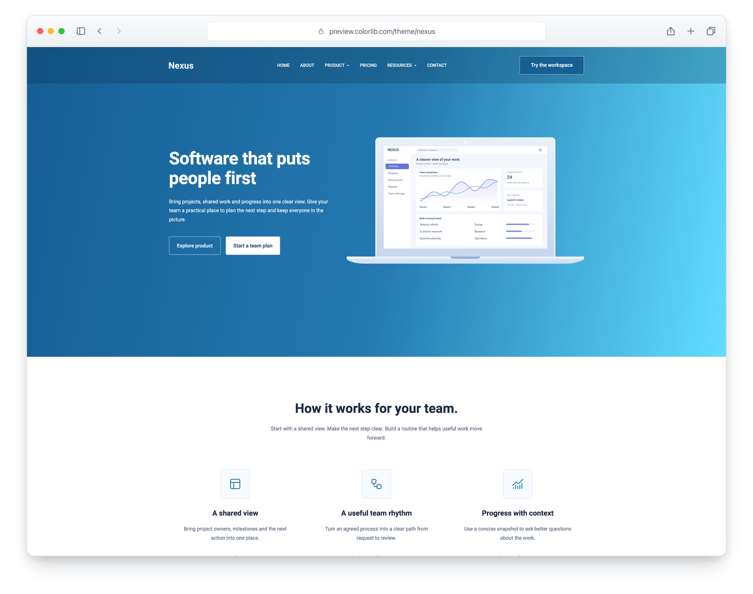 Nexus website template