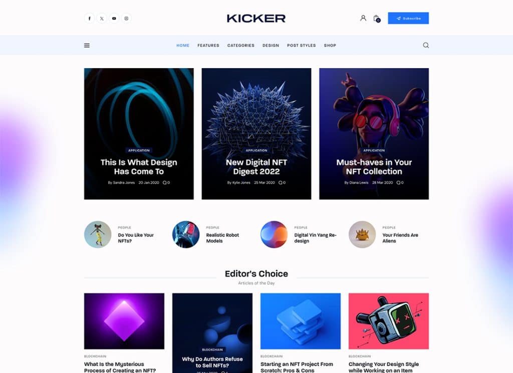 Kicker - Blog Magazine Theme

