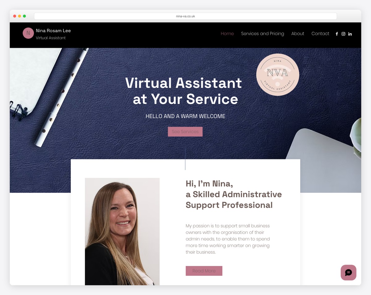 nina rosam lee website example