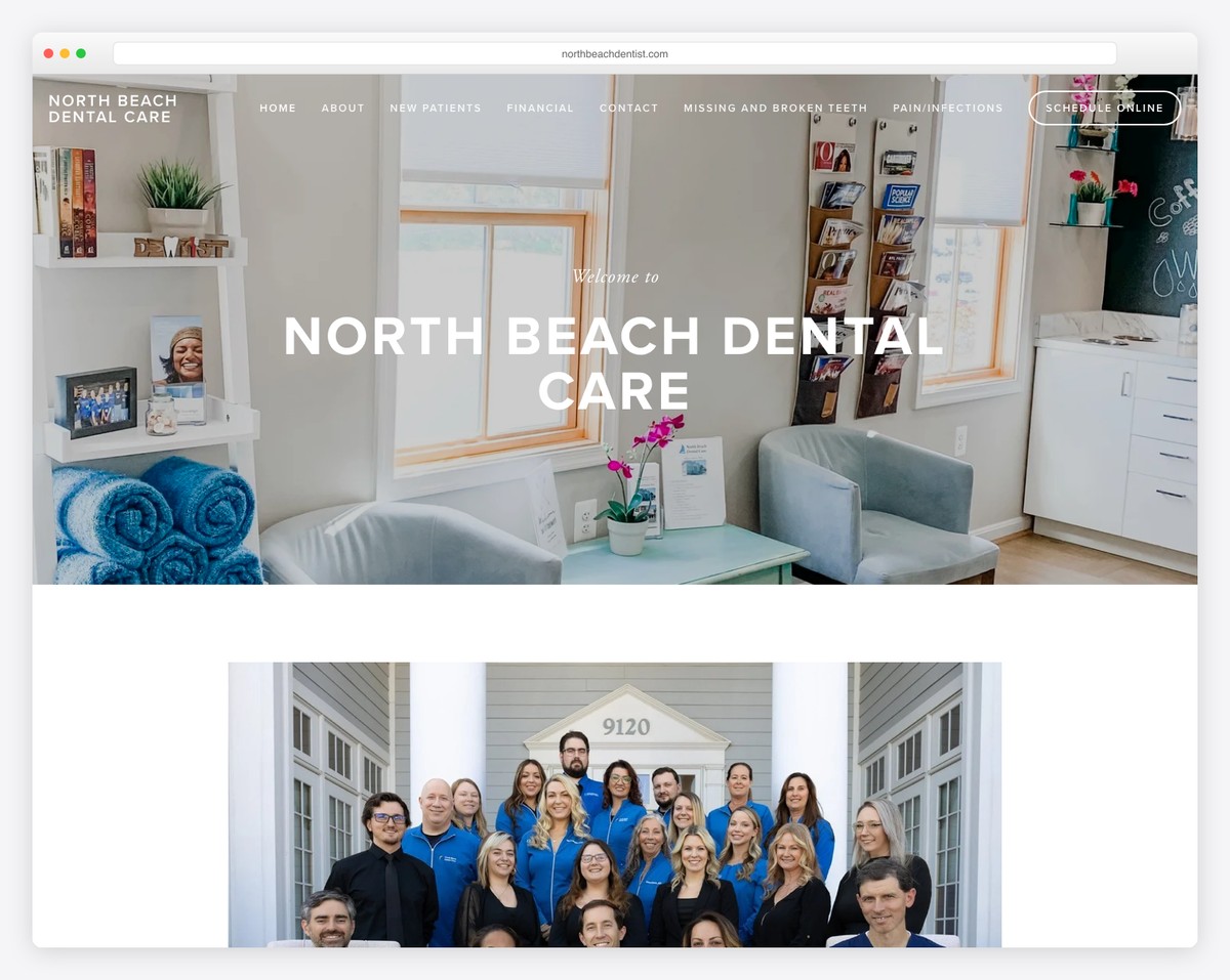 north beach dental care website