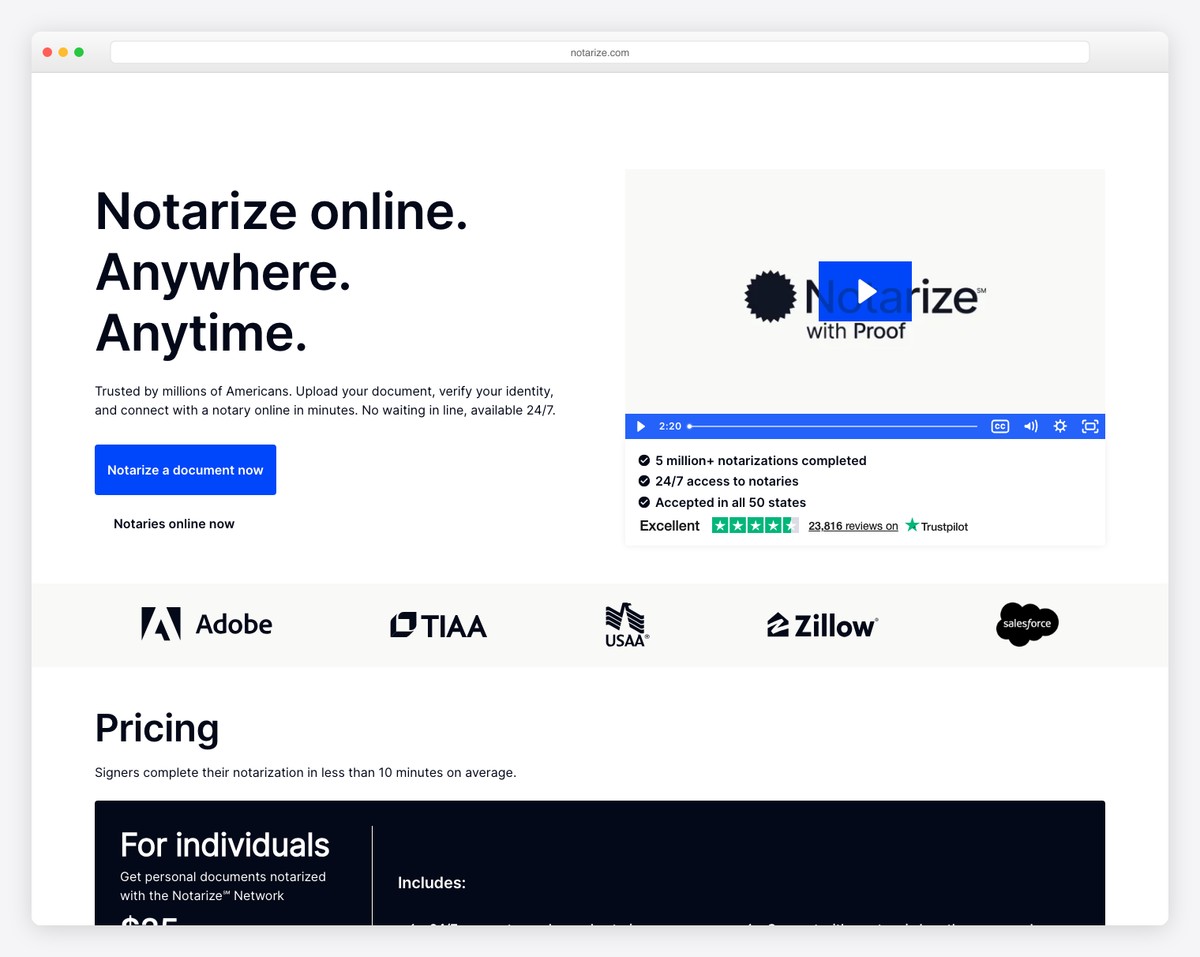 notarize notary website