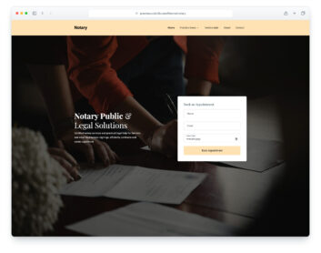 Notary website template