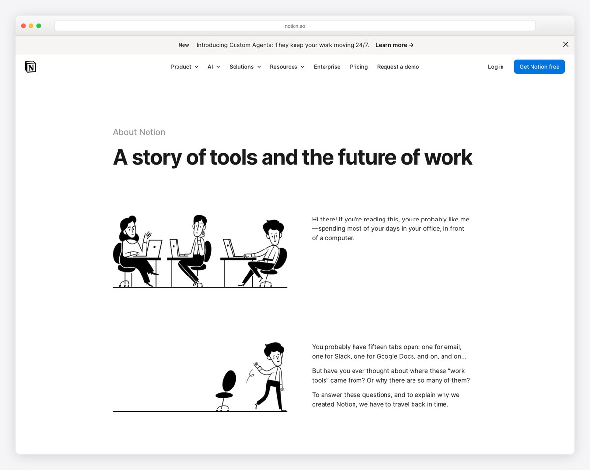 notion about page example