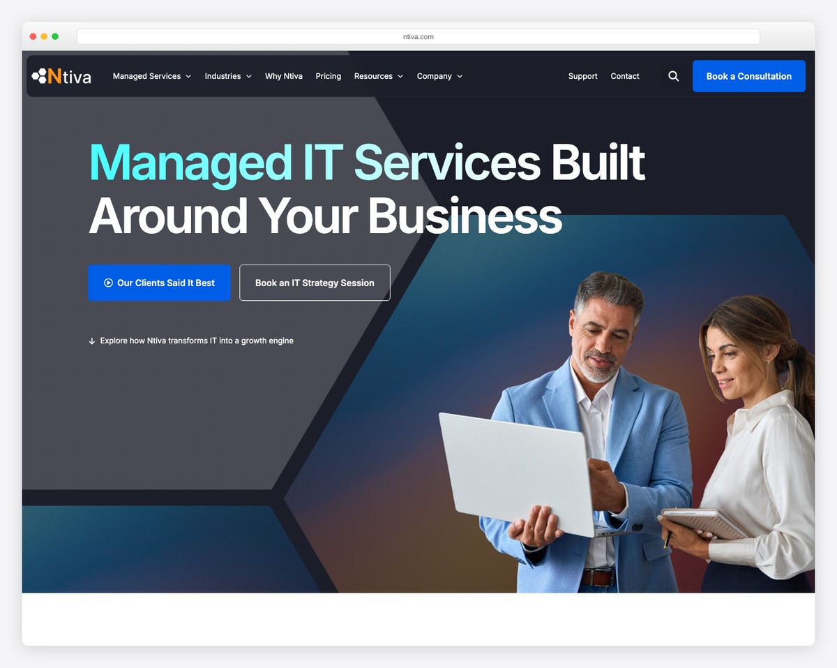 ntiva website example