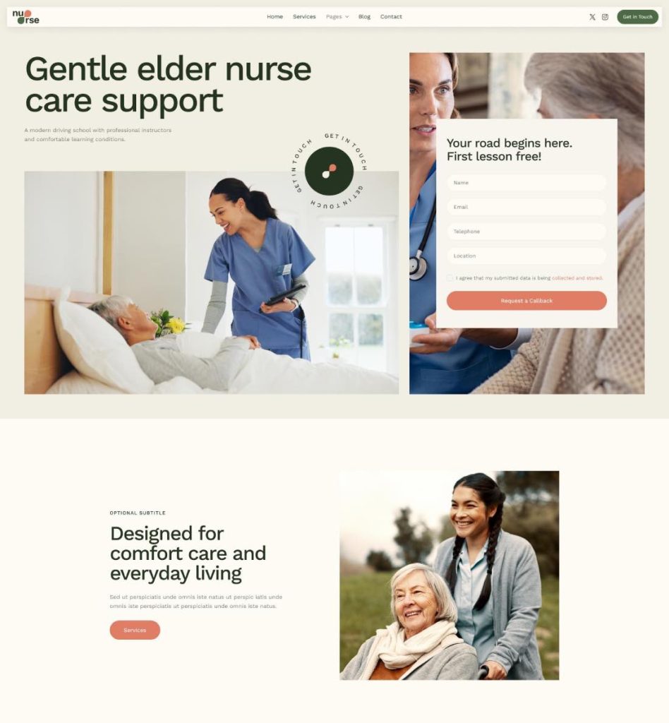Nurse - Senior Care & Hospital WordPress Theme