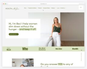 Nutritionist website examples