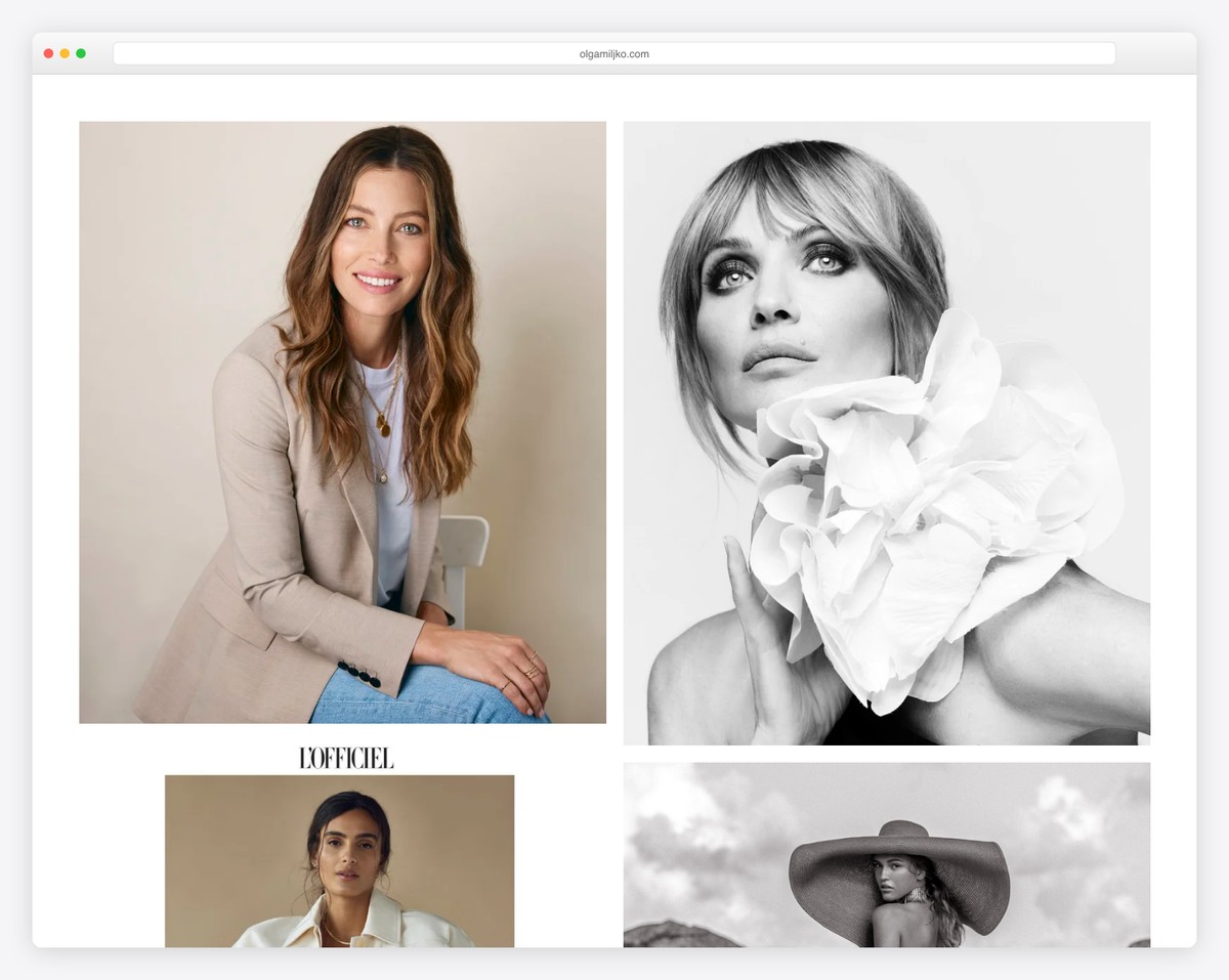 olga miljko photo service website