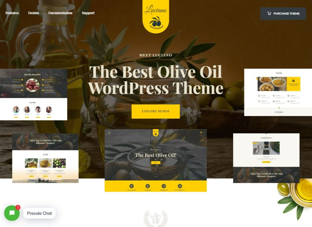 Olive Oil Farm and Vinegars Production WordPress Theme + RTL