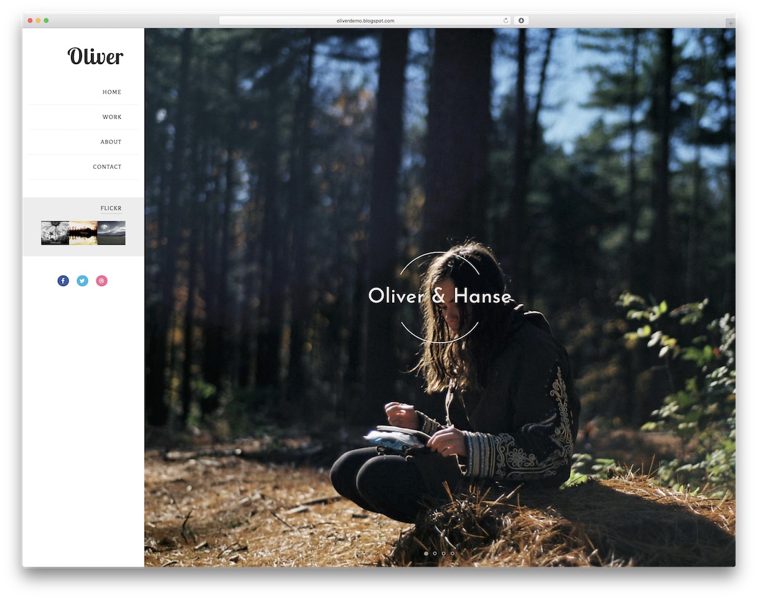 oliver free blogger template