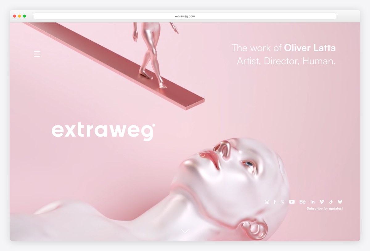 Oliver Latta (Extraweg) title designer portfolio website