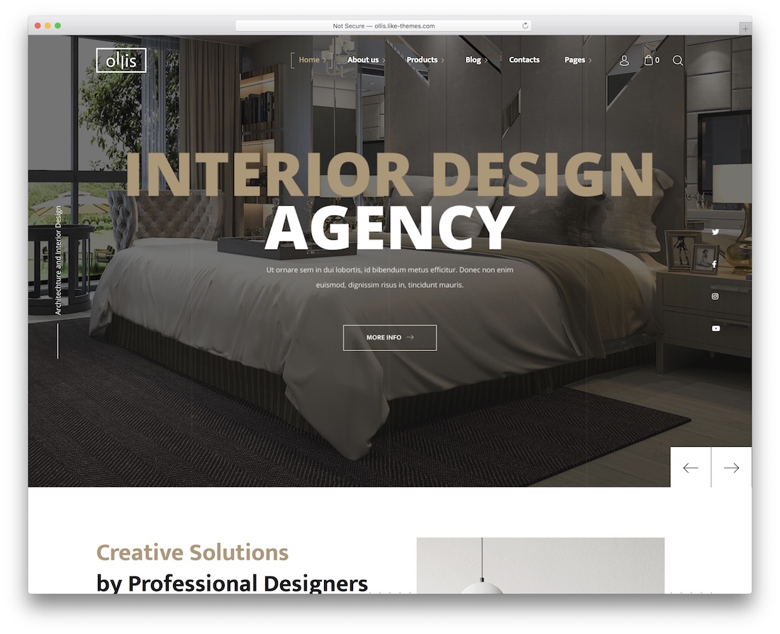 ollis interior design website template