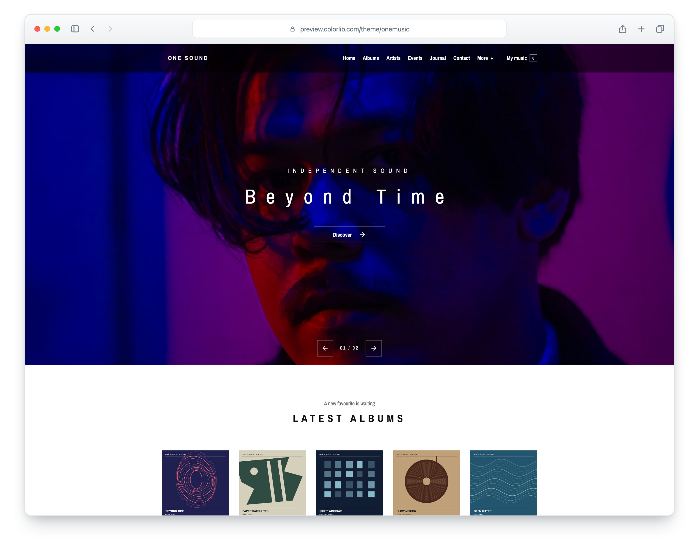 One Music website template