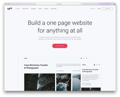 One-page Website Builders