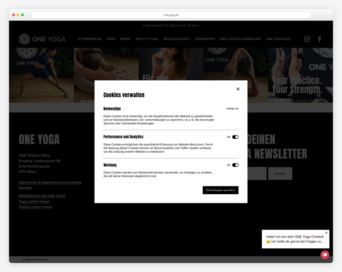 one yoga vienna website