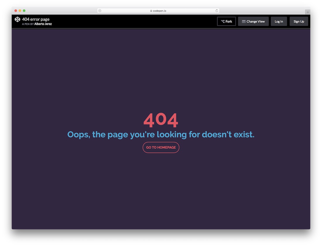 oops free error page template