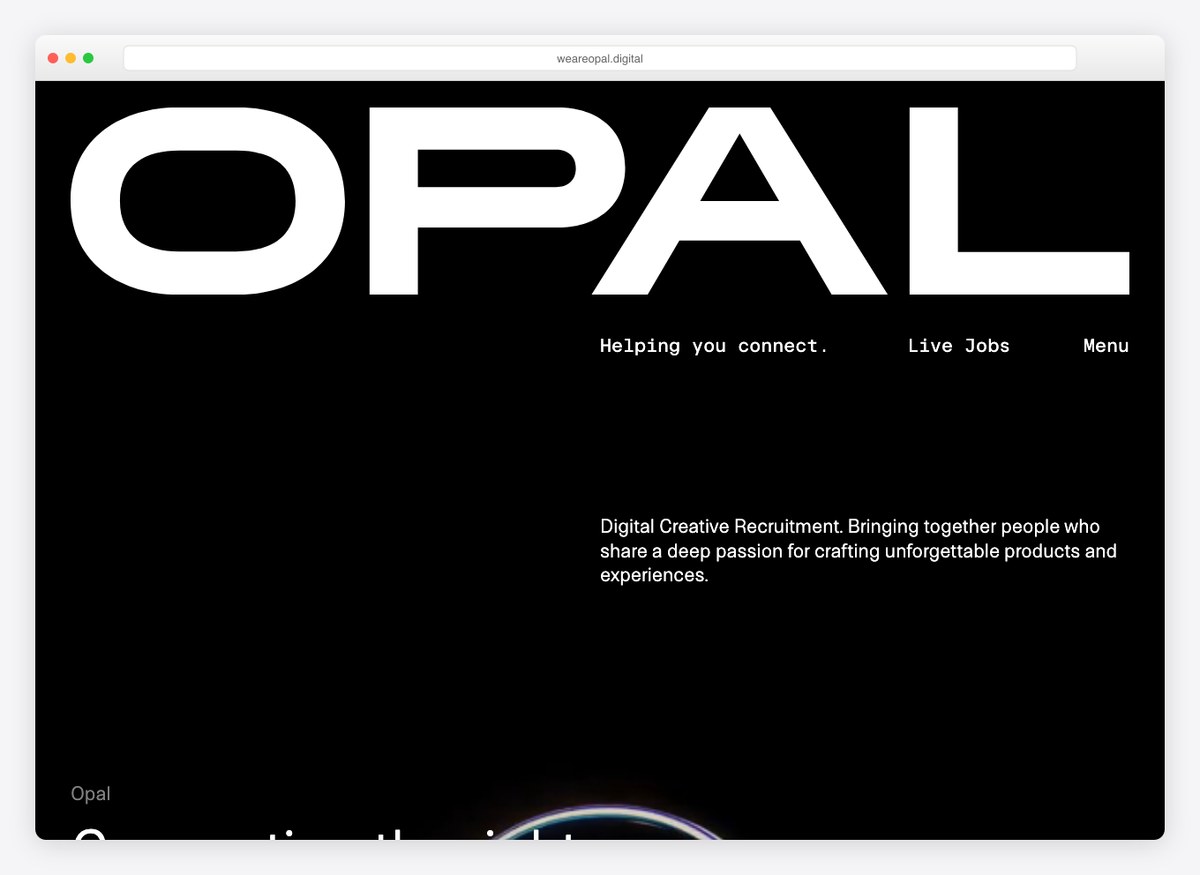Opal Digital recruitment website homepage