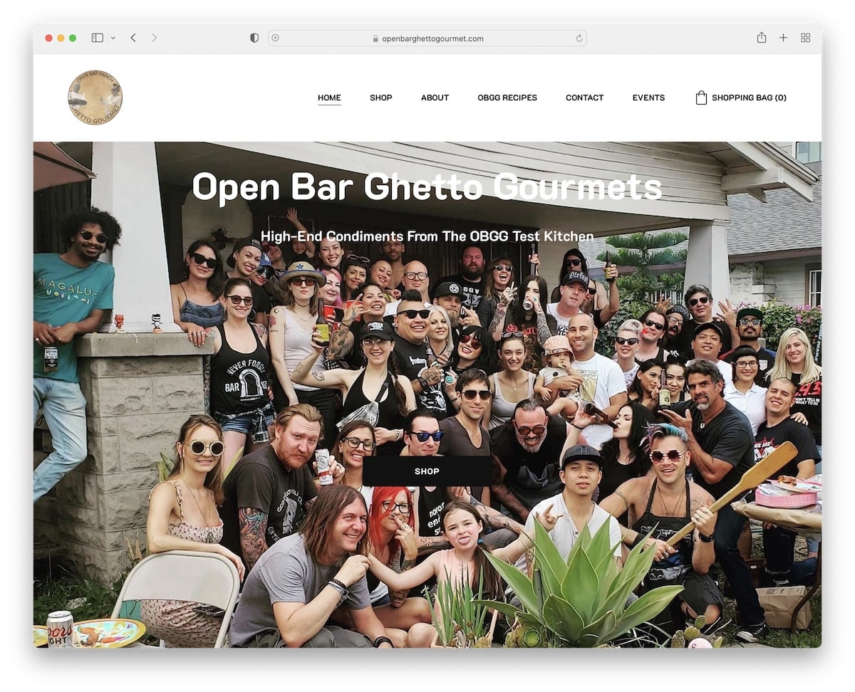 open bar ghetto gourmet hostinger website