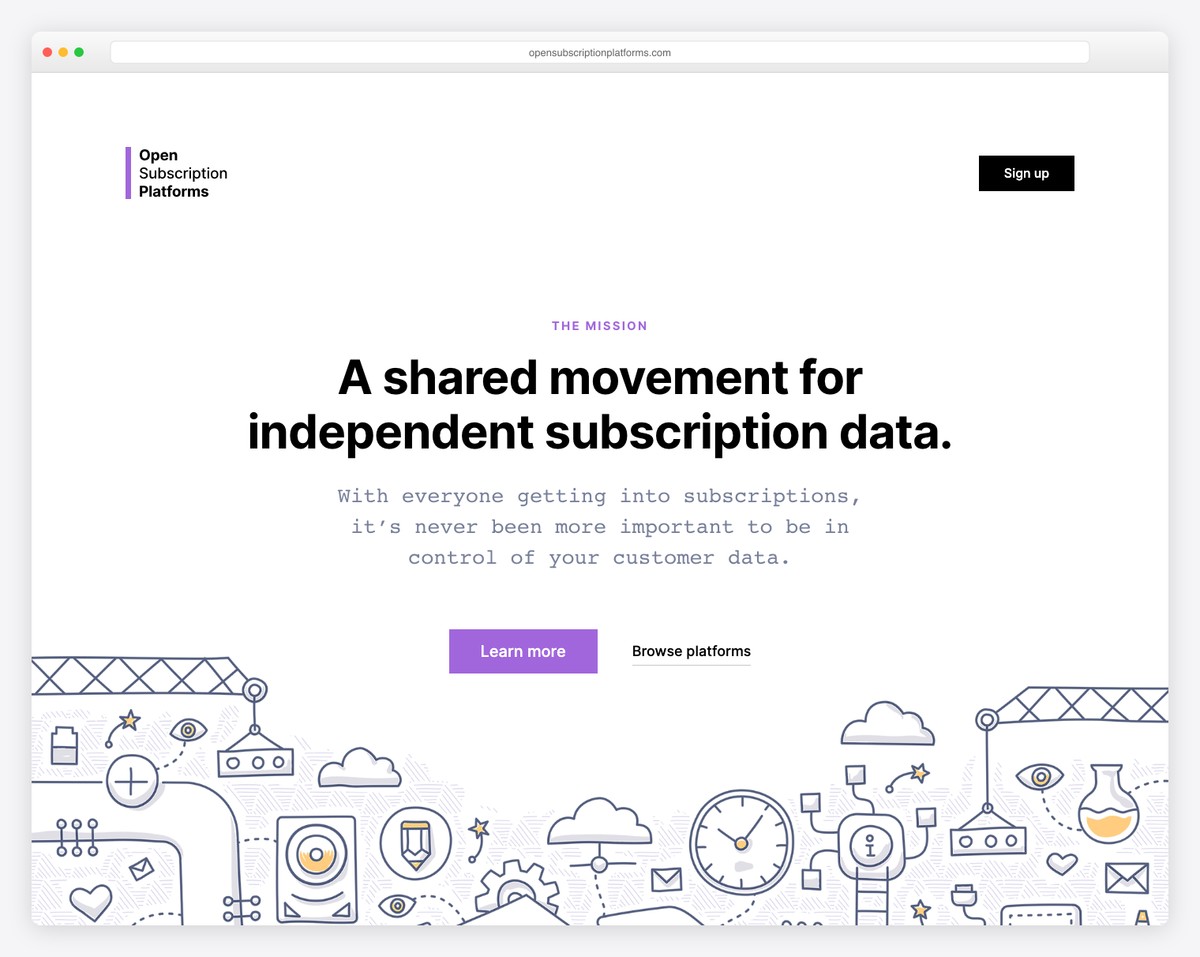 open subscription platforms informational website