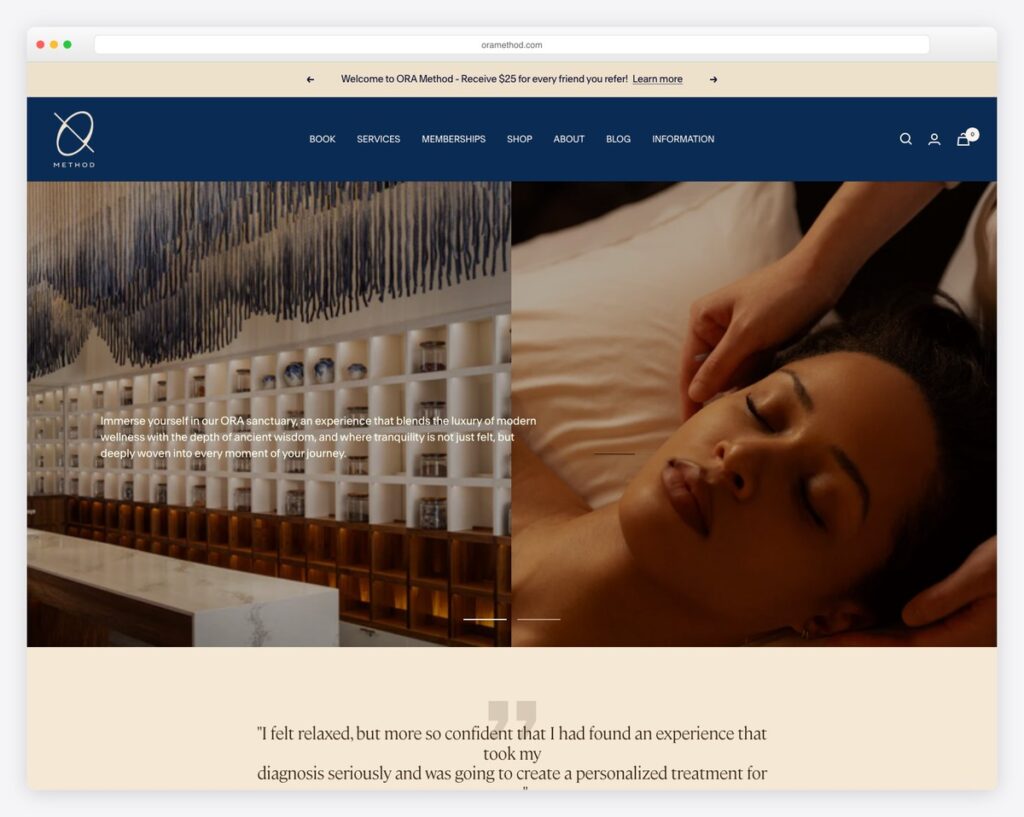 Ora Method 28 Best Acupuncture Website Examples 2026 - Colorlib