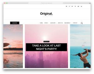 Original website template