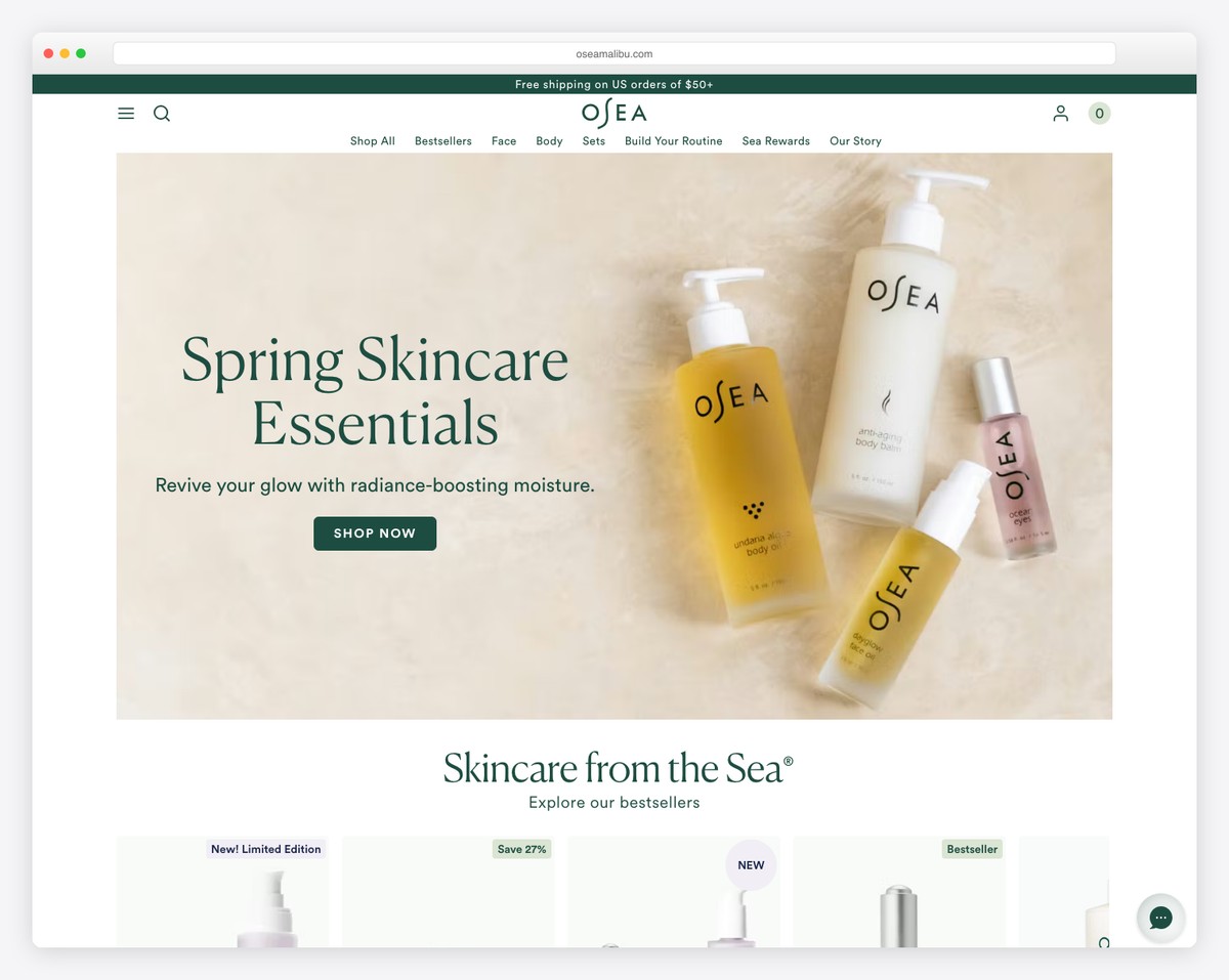 osea malibu website example