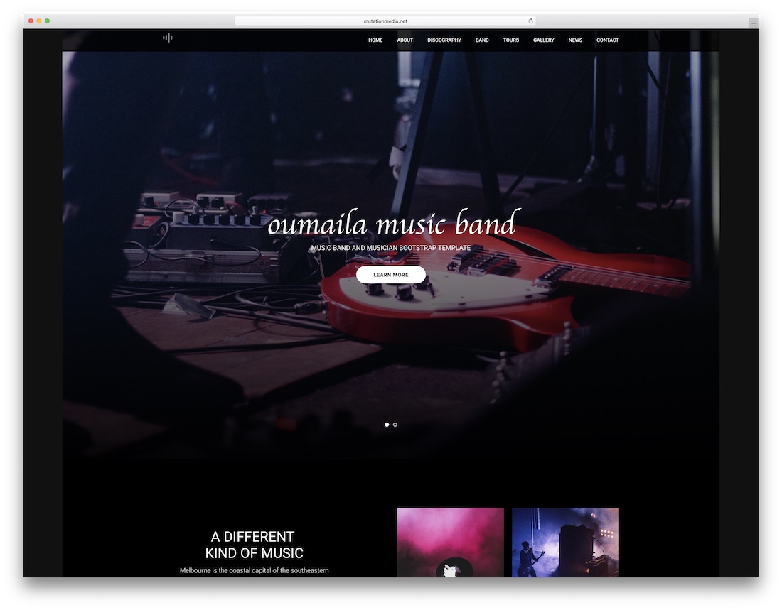 oumaila musician website template