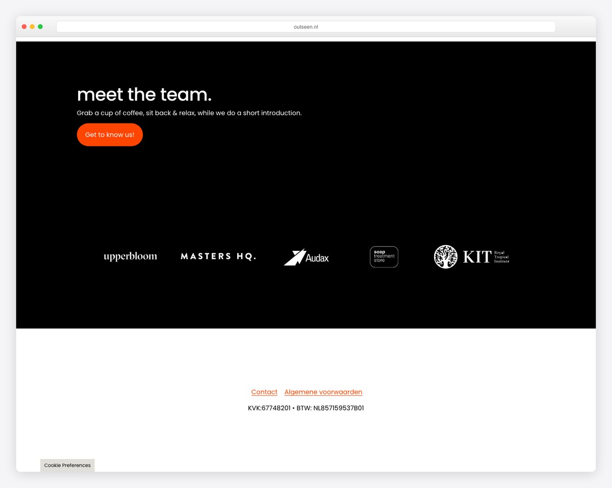 outseen website example